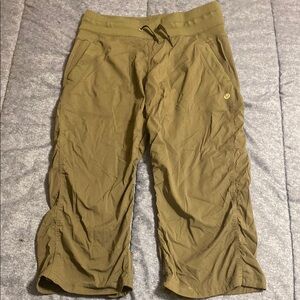 Lululemon Gray Striped Capri Pants